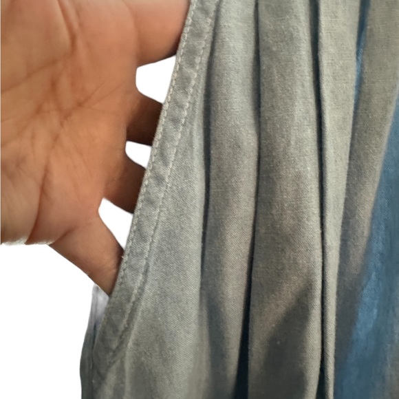 Jennifer Moore cotton Denim Skirt Buttons all the way down Small with pockets - Picture 5 of 11